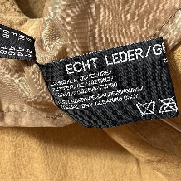 Front Line Vest Womens 14 Tan Suede Leather Button Front Collared Lined Pockets - Picture 12 of 16